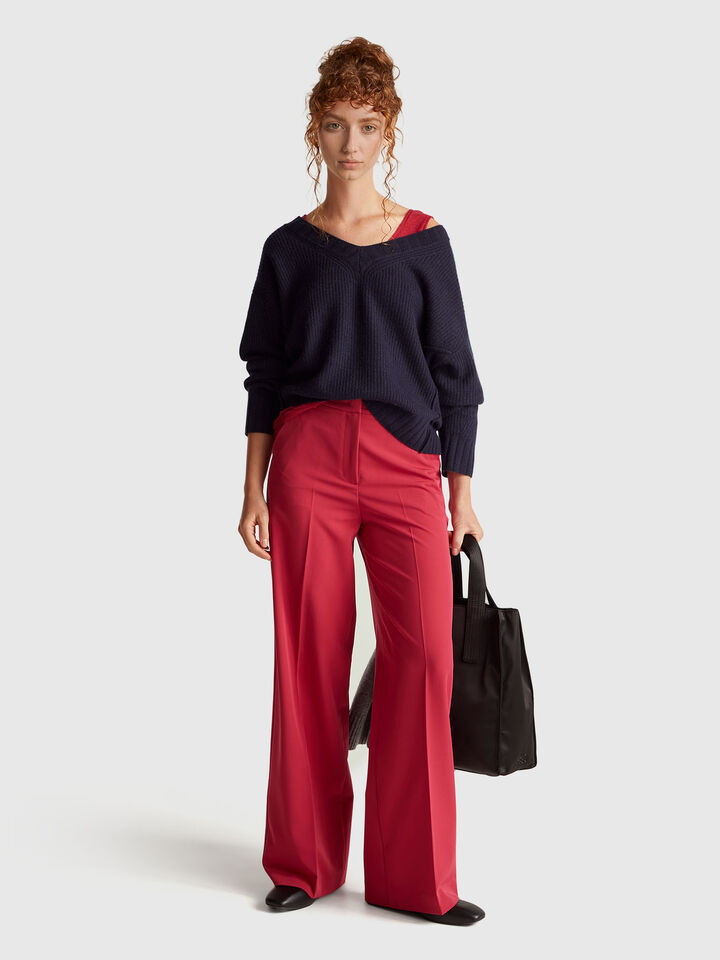 V NECK SWEATER L/S Women image number 3